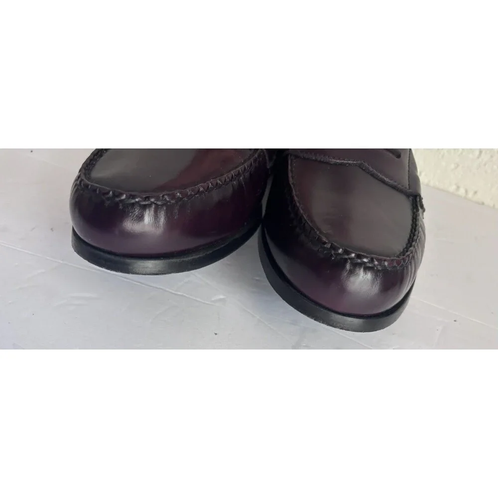 Johnston & Murphy Men's Burgundy Leather Penny Loafers US Size 10 M